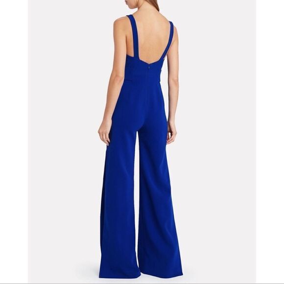 NWT Jonathan Simkhai Belted Crepe Wide
Leg Jumpsuit Royal Blue Size 2 - Picture 5 of 16